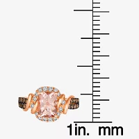 Le Vian® Ring featuring 1 1/2 CT. Peach Morganite™ 1/3 Nude Diamonds™ Chocolate Diamonds® set 14K Strawberry Gold®