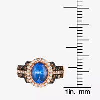 Le Vian® Ring featuring 1 3/4 CT. Blueberry Tanzanite® 1/3 CT. Chocolate Diamonds® 1/3 CT. Nude Diamonds™ set in 14K Strawberry Gold®