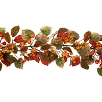 Northlight 5ft X 10in Pumpkin And Berry Unlit Christmas Garland