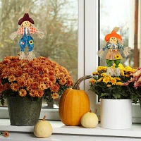 Northlight 18in Boy And Girl Scarecrow Picks 2-pc. Thanksgiving Tabletop Decor