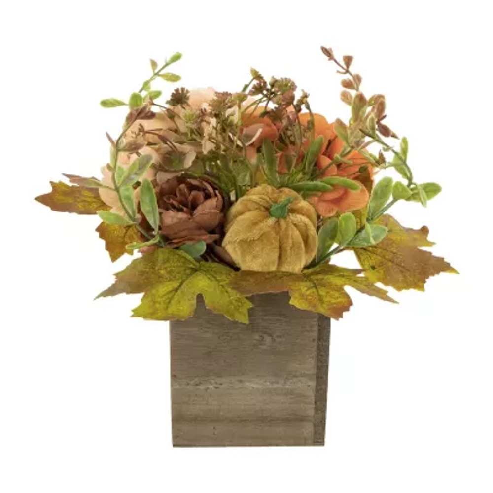 Northlight 10in X 8in Wooden Box Fall Christmas Tabletop Decor