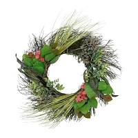 Northlight 22in Eucalyptus And Twig Wreath