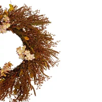 Northlight 32in Brown Fall Grass Unlit Wreath