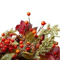 Northlight 2oin Leaves And Berries Unlit Wreath