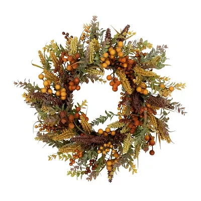 Northlight 24in Mixed Foliage Unlit Indoor Wreath