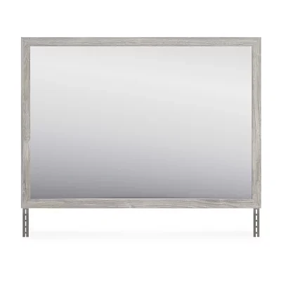 Signature Design by Ashley Vessalli 42" Bedroom Dresser Mirror in Light Gray