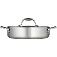 Tramontina Gourmet Tri-Ply Clad 18/10 Stainless Steel Induction-Ready Braiser with Lid