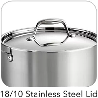 Tramontina Gourmet 8-qt. Tri-Ply Clad 18/10 Stainless Steel Induction-Ready Stock Pot with Lid