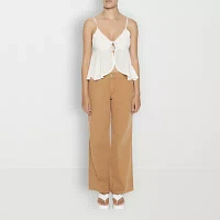 Forever 21 Carpenter Womens Low Rise Wide Leg Cargo Pant-Juniors