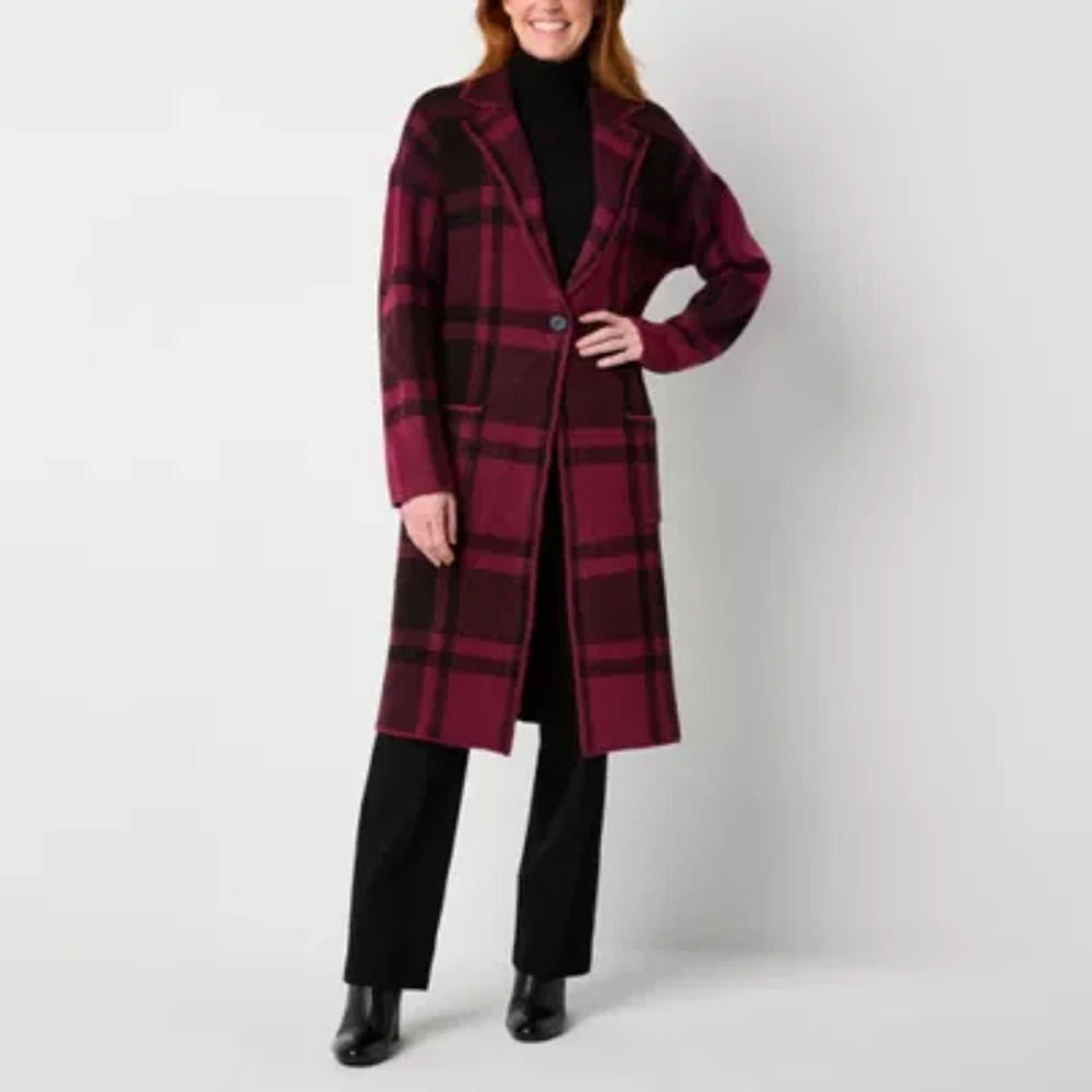 Liz Claiborne Coatigan Midweight Womens Topcoat Coat