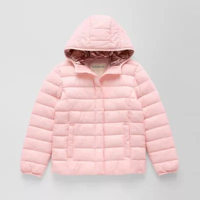 Thereabouts Little & Big Girls Adaptive Easy-on + Easy-off Midweight Puffer Jacket