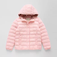 Thereabouts Little & Big Girls Adaptive Easy-on + Easy-off Midweight Puffer Jacket