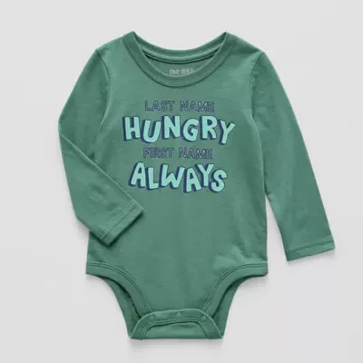 Okie Dokie Baby Boys Crew Neck Long Sleeve Bodysuit