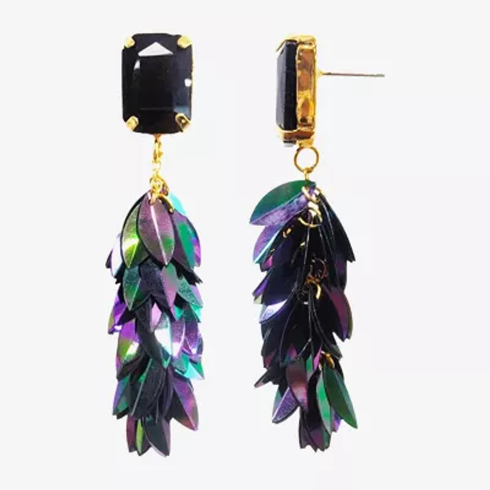 Bijoux Bar Black Cascade Drop Earrings