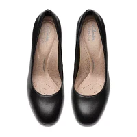 Clarks Womens Olivette Prl Wedge Heel Pumps