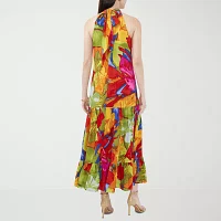 MSK Womens Sleeveless Floral Maxi Dress