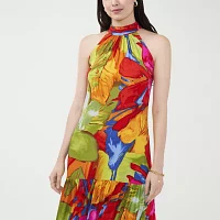 MSK Womens Sleeveless Floral Maxi Dress