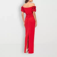 DJ Jaz Off The Shoulder Womens Evening Gown