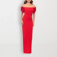 DJ Jaz Off The Shoulder Womens Evening Gown