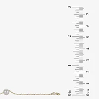 10K Gold Cultured Freshwater Pearl Station Necklace