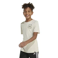 adidas Big Boys Crew Neck Short Sleeve Graphic T-Shirt