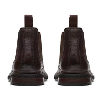 Clarks Mens Burchill Up Flat Heel Chelsea Boots