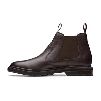 Clarks Mens Burchill Up Flat Heel Chelsea Boots