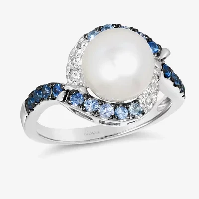 Le Vian® Ring featuring Denim Ombré® White Sapphire Vanilla Pearls™ set in 14K Vanilla Gold®