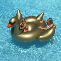 Inflatable Giant Swan Ride-On Pool Float