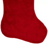 35-Inch Traditional Red with White Cuff Decorative Plush Christmas Stocking