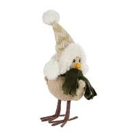 9'' Left Facing Standing Bird in Winter Apparel Christmas Figure