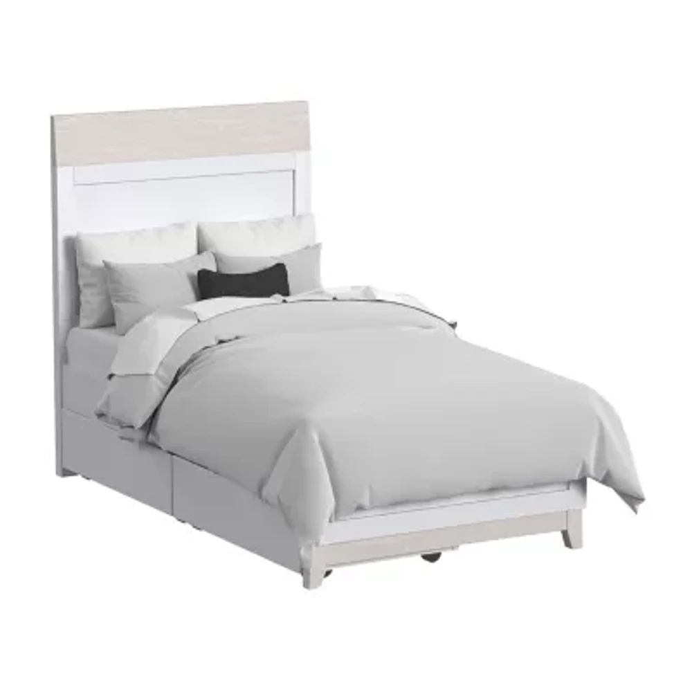 Westwood Design Rowan Youth Twin Bed with Under Bed Drawers in Ash Linen
