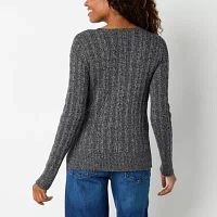 St. John's Bay Tall Womens Crew Neck Long Sleeve Pullover Sweater