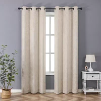 Regal Home Pascal Grommet Top Energy Saving Embossed Blackout Set of 2 Curtain Panel