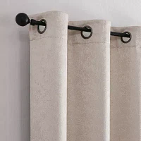 Regal Home Ripple Grommet Top Energy Saving Embossed Blackout Set of 2 Curtain Panel