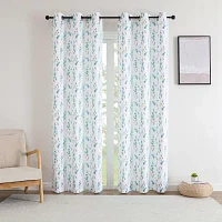 Regal Home Isla Printed Grommet Top Energy Saving Blackout Set of 2 Curtain Panel
