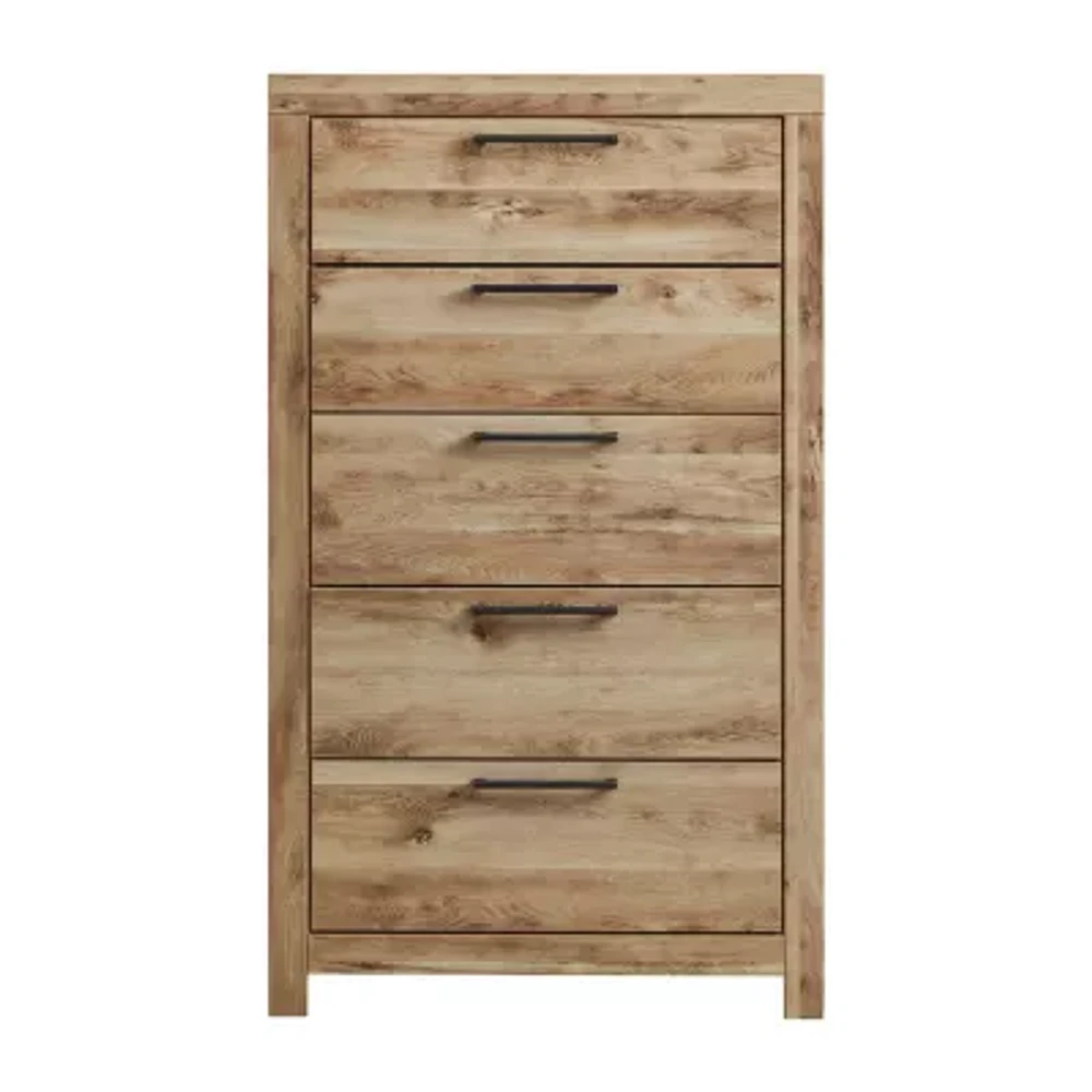 Signature Design by Ashley Hyanna 5-Drawer Chest in Tan Brown