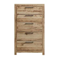 Signature Design by Ashley Hyanna 5-Drawer Chest in Tan Brown