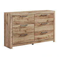 Signature Design by Ashley Hyanna 6-Drawer Dresser in Tan Brown