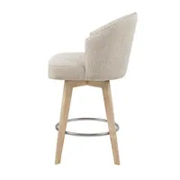 Madison Park Boyle Counter Height Upholstered Swivel Stool