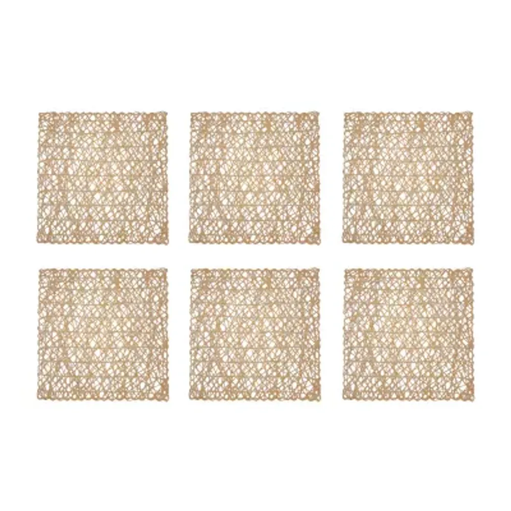 Design Imports Square Woven Paper 6-pc. Placemats