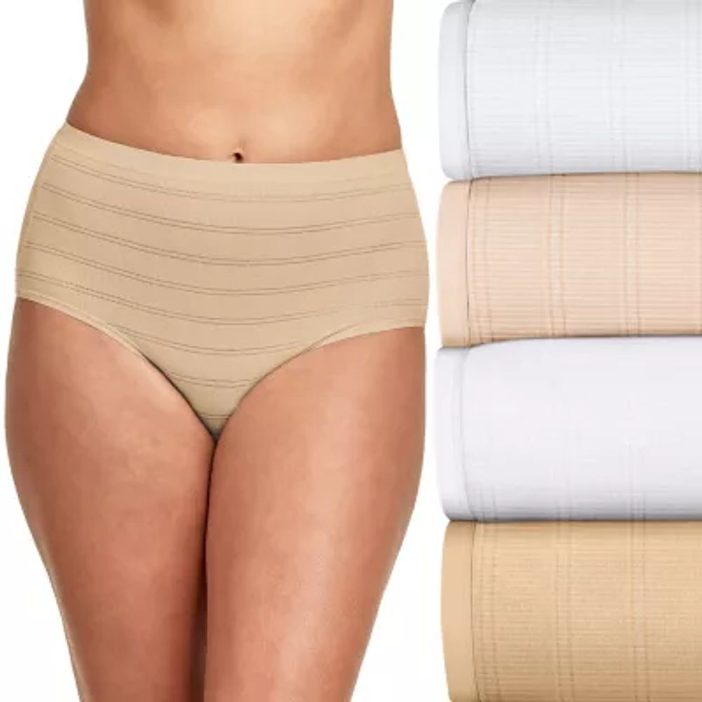 Hanes Womens Ultimate Constant Comfort X-Temp Brief 3-Pack, 6, White :  : Fashion
