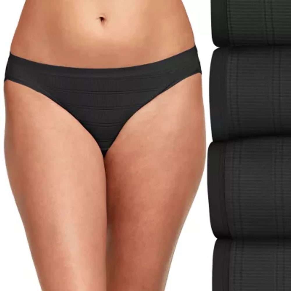 Hanes Originals Ultimate Cotton Stretch Women’s Bikini Underwear Pack,  3-Pack 45UOBK
