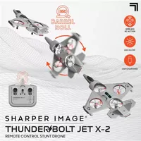 Sharper Image Remote Controlled Thunderbolt Jet X2 Stunt Drone