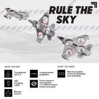 Sharper Image Remote Controlled Thunderbolt Jet X2 Stunt Drone