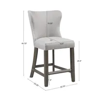 Madison Park Helena 25 1/2 Inch Upholstered Counter Stool