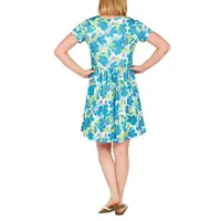 Larky Lark Short Sleeve Floral T-Shirt Dress