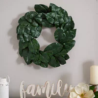 Nearly Natural 24in Magnolia Indoor Christmas Wreath