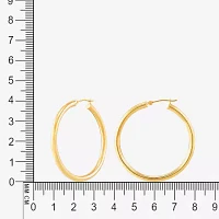 14K Gold 40mm Round Hoop Earrings