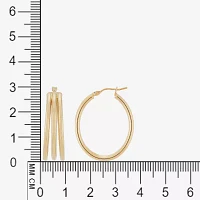 Made in Italy 14K Gold 30mm Round Hoop Earrings